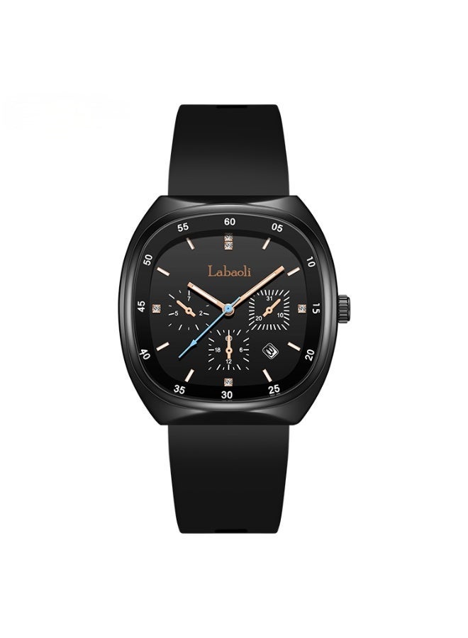 Labaoli 42mm Large-Dial Rubber Strap Quartz Watch, 9mm Slim, 3ATM Water Resistant, Unisex Sport Trend - Image 2